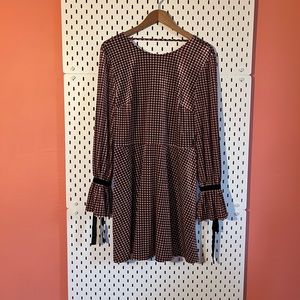 Xhilaration Pink/Burgundy Houndstooth Dress, Size L